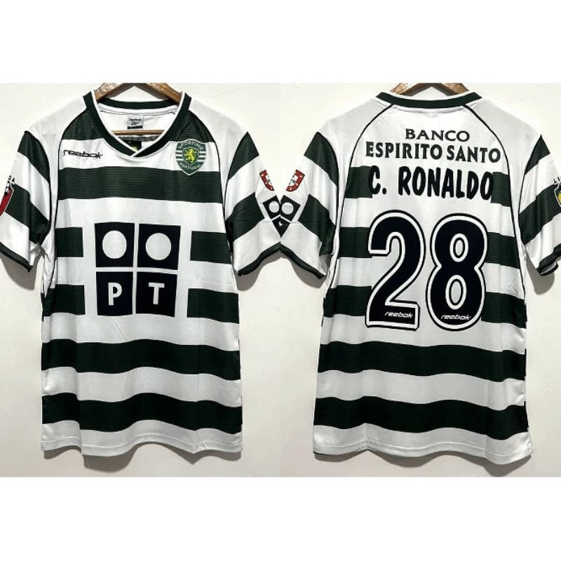 Retro Sporting Lisbon Home Jersey 02-03 RONALDO 28