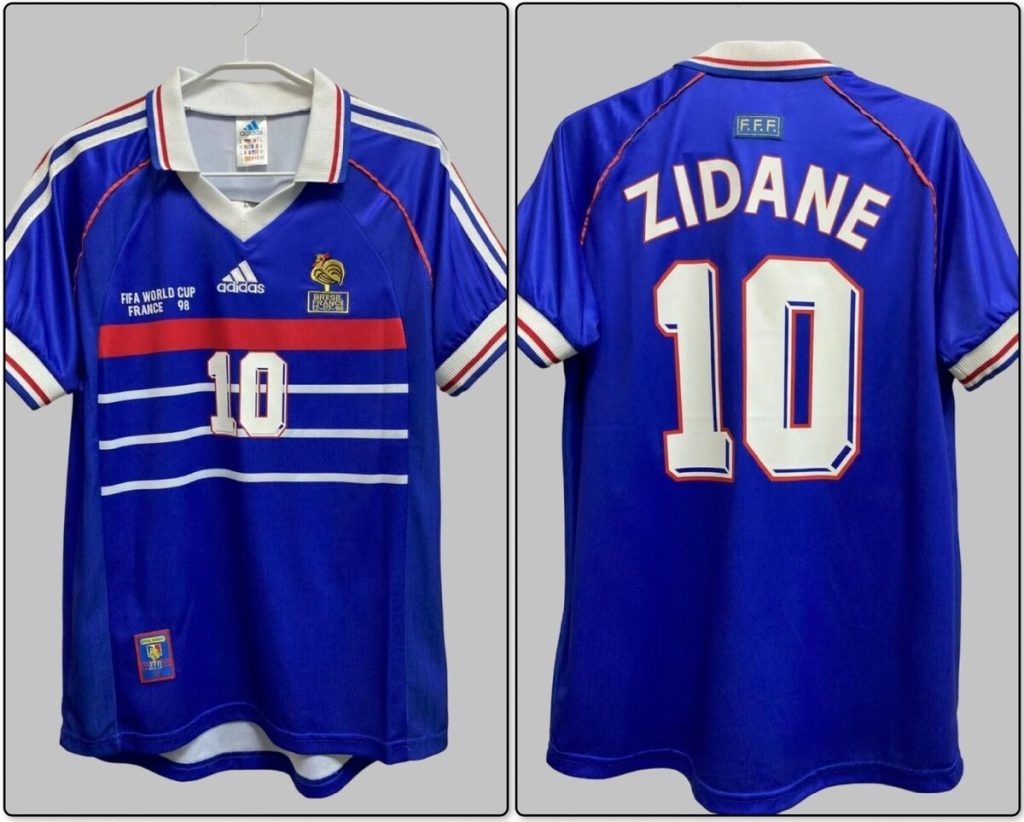 Retro France Home Jersey 1998 ZIDANE 10