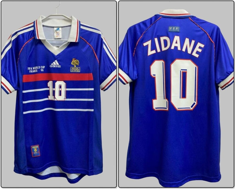 Retro France Home Jersey 1998 ZIDANE 10