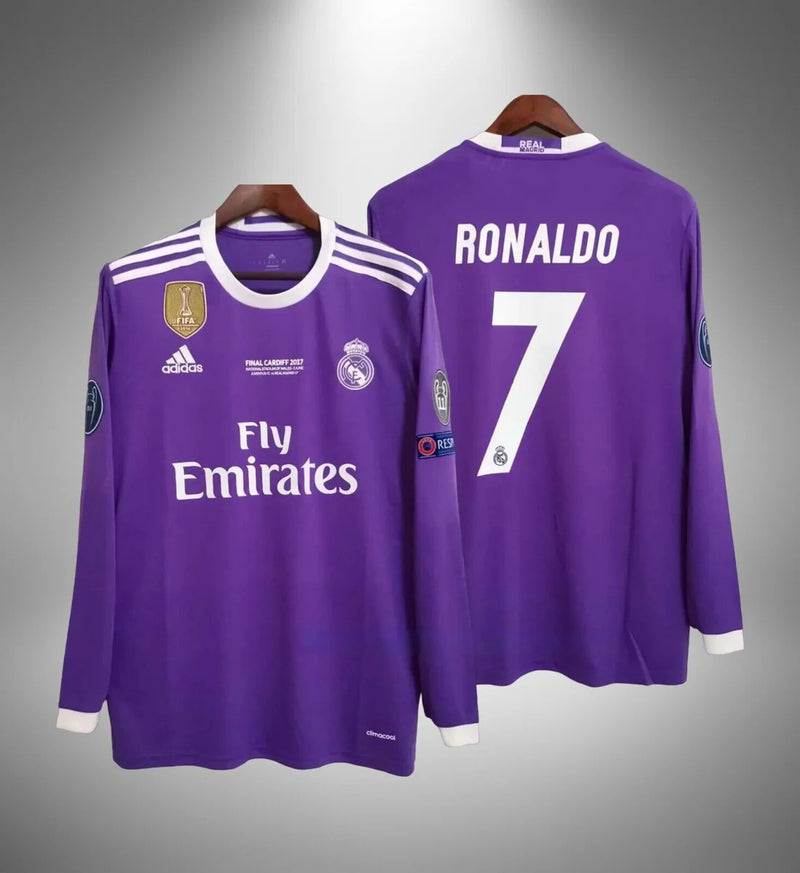 Retro Real Madrid Away Jersey 2016 Long Sleeves RONALDO 7