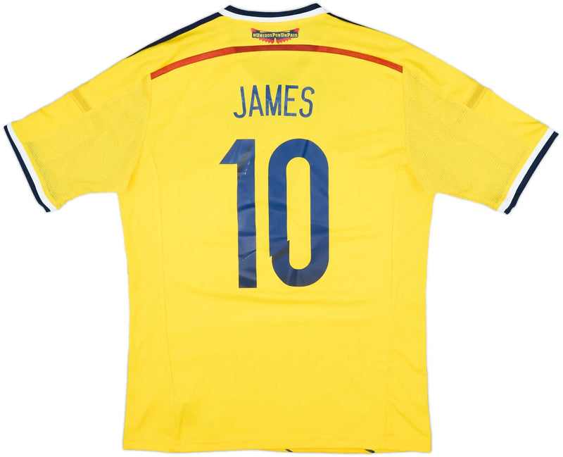 Retro Colombia Home Jersey 2014 JAMES